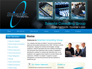 Screenshot of Project Management Consulting Group