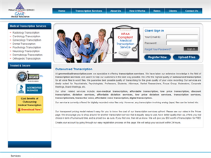 Screenshot of Outsource Medical Transcription 