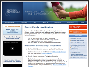 Screenshot of Divorce Attorney Denver