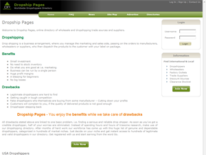 Screenshot of Wholesale Trade Dropship Directory