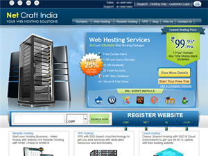 Screenshot of Web Hosting India