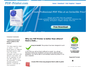 Screenshot of Create Professional PDF Files