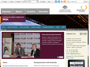 Screenshot of Austrade