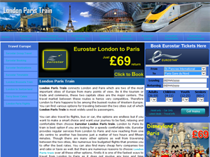 Screenshot of Eurostar London to Paris Train 