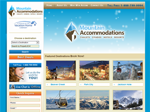 Screenshot of Beaver Creek & Breckenridge Accommodations