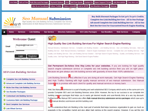 Screenshot of Manual Search Engine Submission