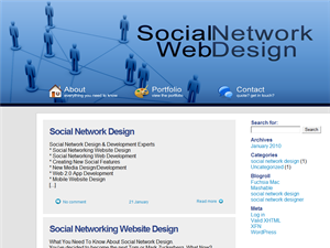 Screenshot of Social Network Design