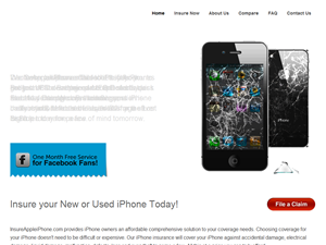 Screenshot of Insure Your iPhone Online,