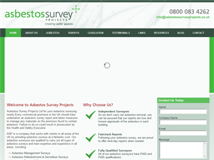 Screenshot of Asbestos Surveying