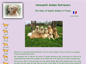 Screenshot of Hareswith Golden Retrievers