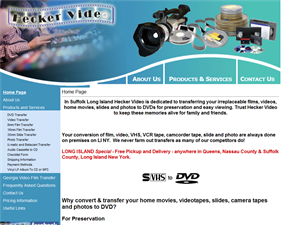 Screenshot of Hecker Video Transfer Service